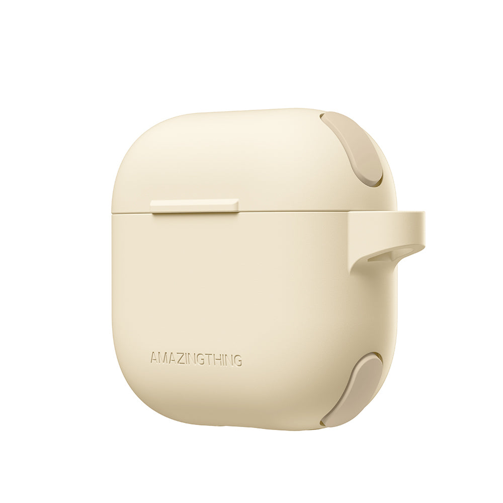 Airpods 4 Kılıf Amazingthing Airbag Köşe Tasarımlı Omni Serisi Silikon Kılıf Desert Titanyum