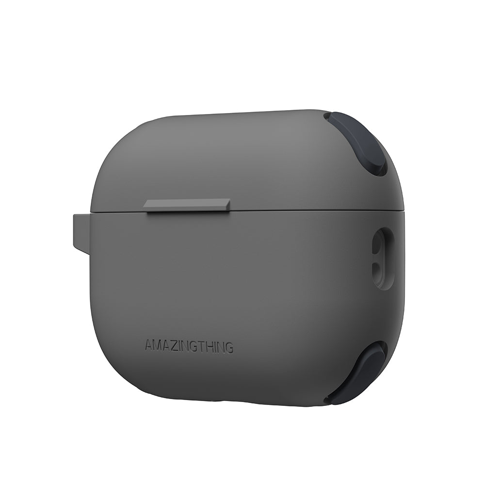 Airpods Pro 2 Uyumlu Amazingthing Airbag Köşe Tasarımlı Omni Serisi Silikon Kapak Siyah