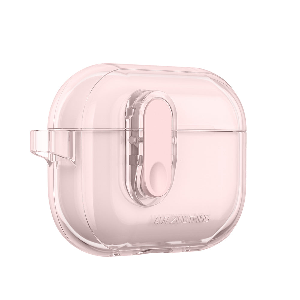 Airpods Pro 2 Kılıf Amazingthing Magnetik Kilit Tasarımlı Minimal Serisi Kılıf Pembe