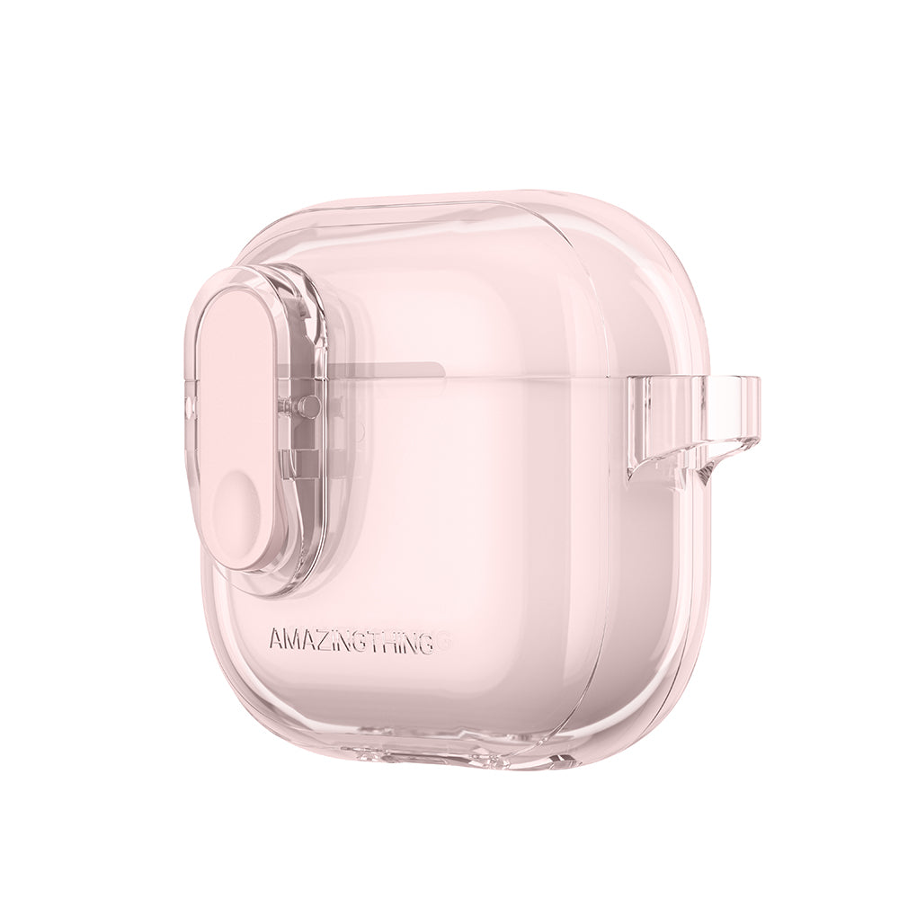 Airpods 4 Kılıf Amazingthing Magnetik Kilit Tasarımlı Minimal Serisi Kılıf Pembe