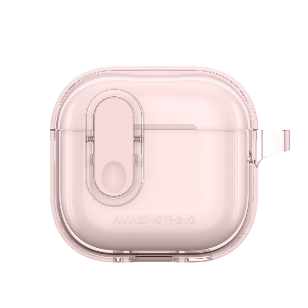 Airpods 4 Kılıf Amazingthing Magnetik Kilit Tasarımlı Minimal Serisi Kılıf Pembe