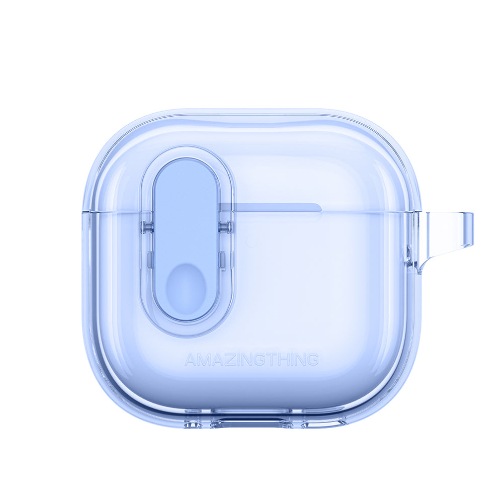 Airpods 4 Kılıf Amazingthing Magnetik Kilit Tasarımlı Minimal Serisi Kılıf Mavi