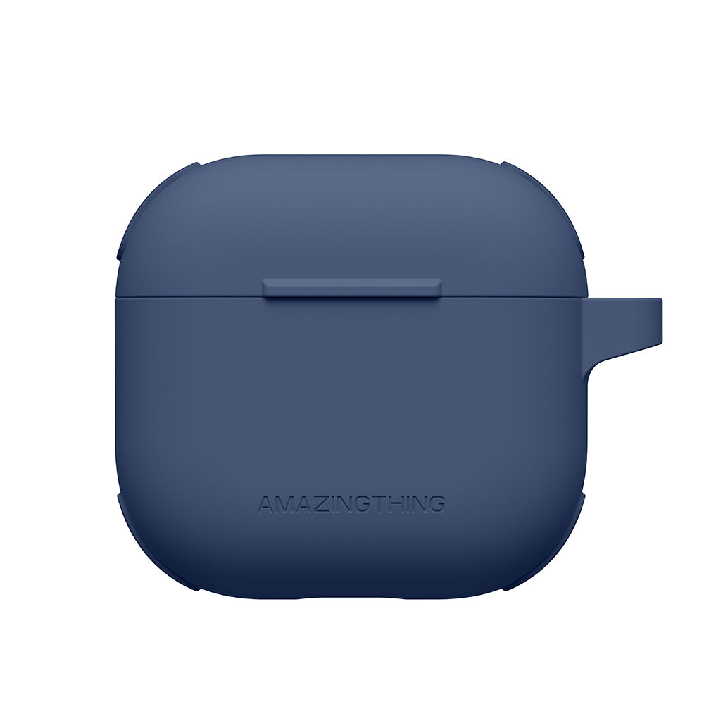 Airpods 4 Kılıf Amazingthing Airbag Köşe Tasarımlı Omni Serisi Silikon Kılıf Lacivert