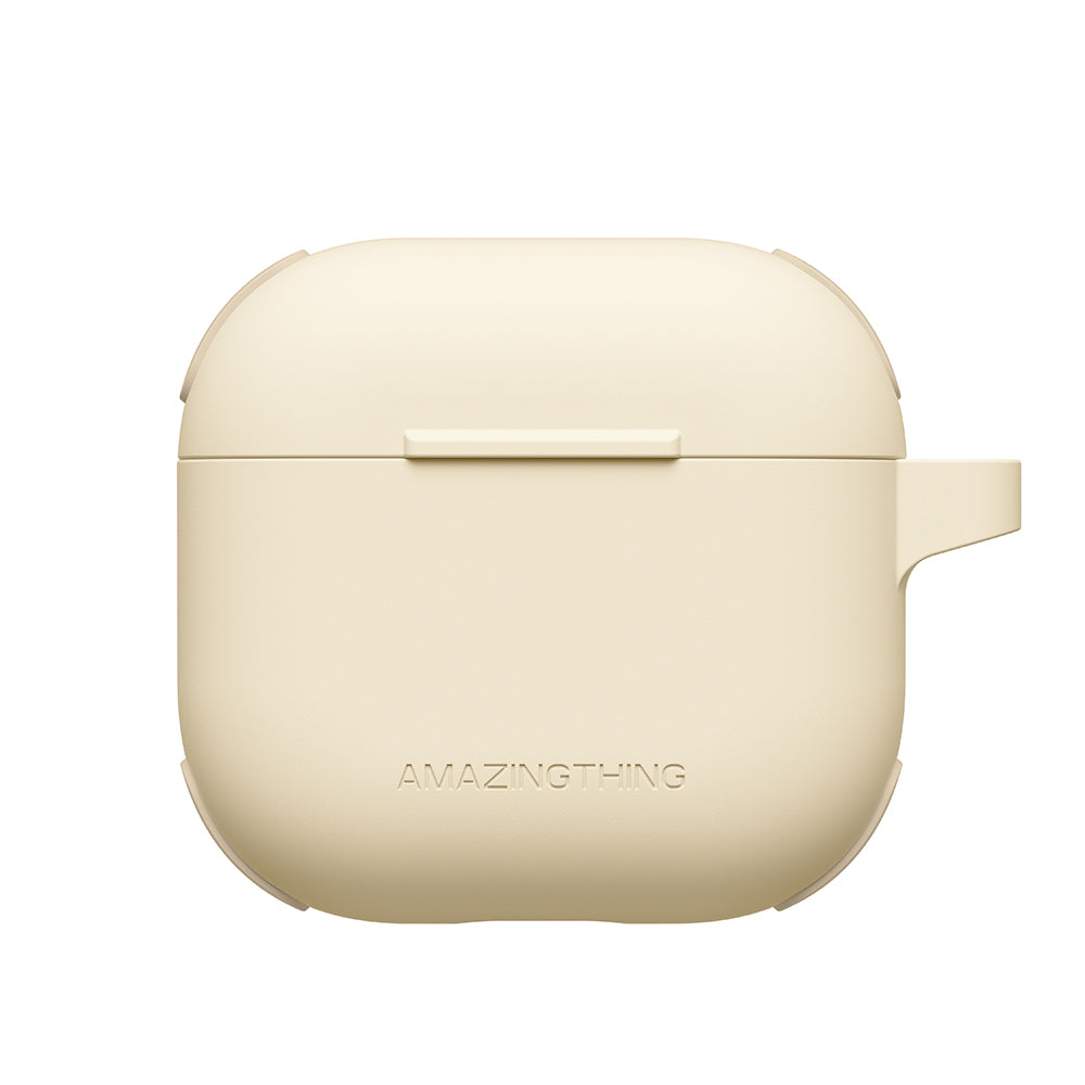 Airpods 4 Kılıf Amazingthing Airbag Köşe Tasarımlı Omni Serisi Silikon Kılıf Desert Titanyum