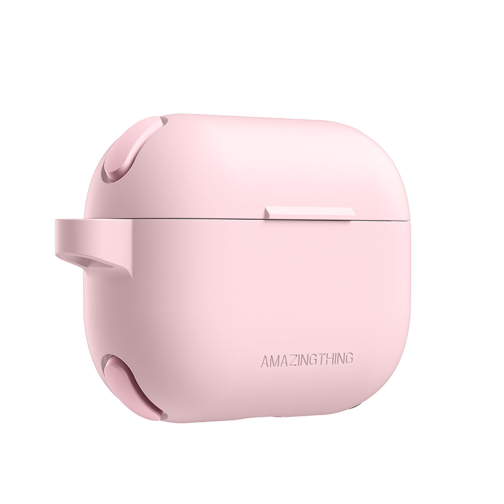 Airpods Pro 2 Uyumlu Amazingthing Airbag Köşe Tasarımlı Omni Serisi Silikon Kapak Pembe