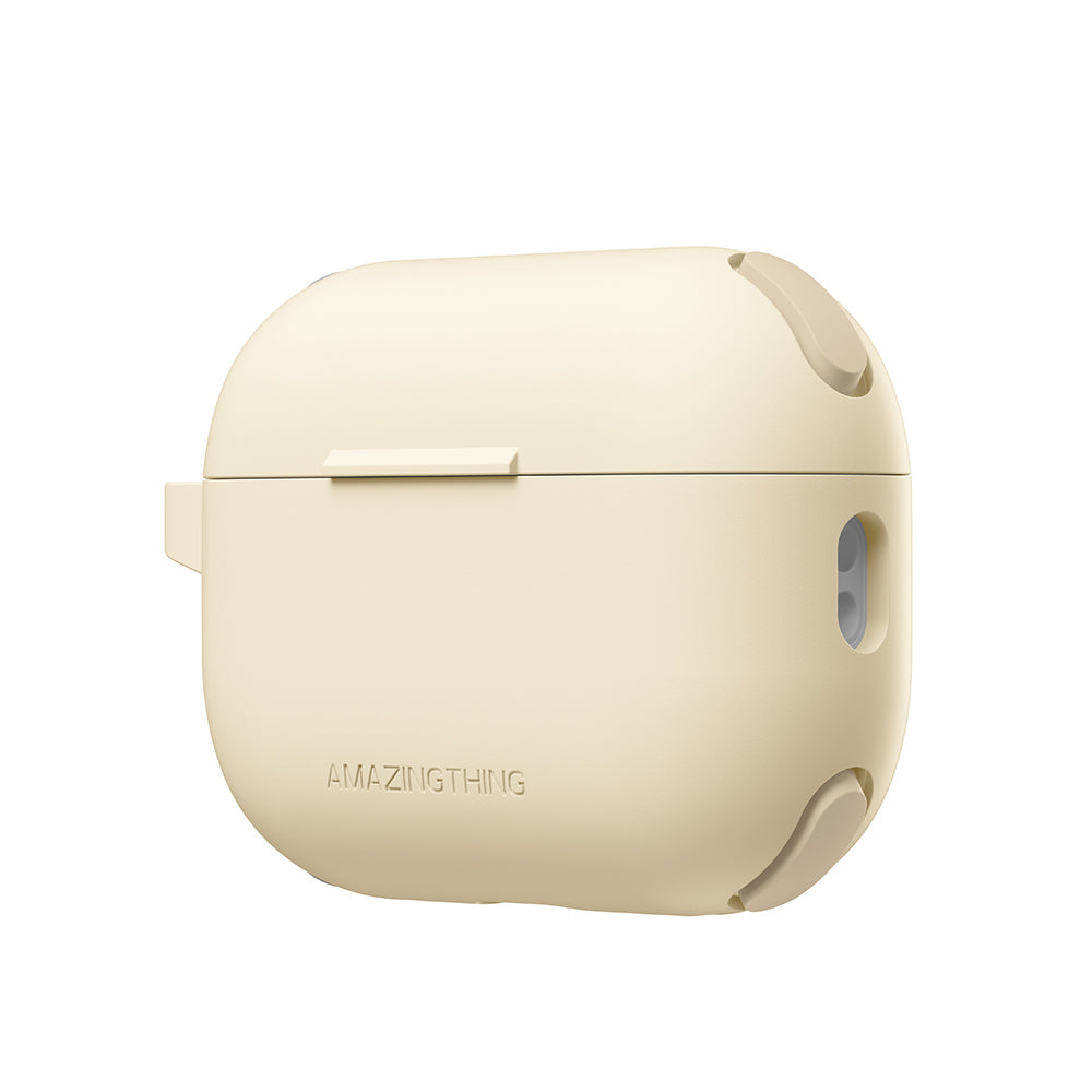 Airpods Pro 2 Uyumlu Amazingthing Airbag Köşe Tasarımlı Omni Serisi Silikon Kapak Desert Titanyum