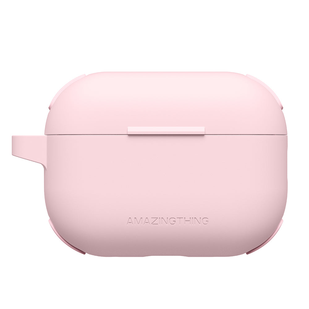 Airpods Pro 2 Uyumlu Amazingthing Airbag Köşe Tasarımlı Omni Serisi Silikon Kapak Pembe