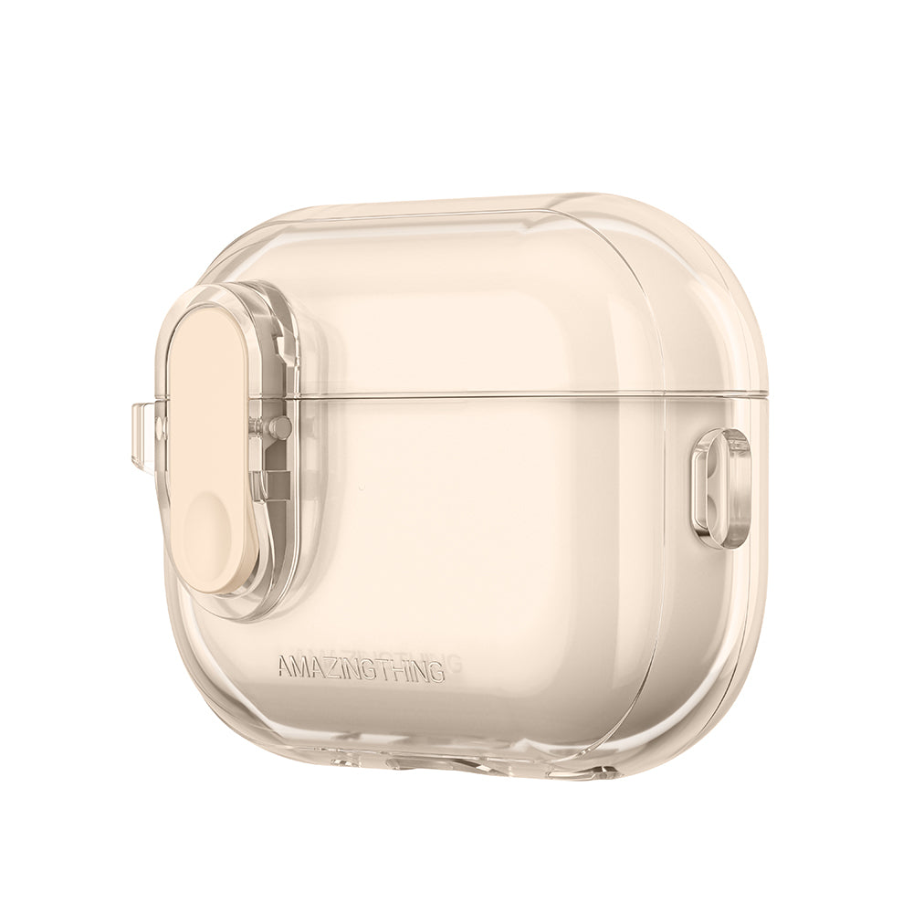 Airpods Pro 2 Kılıf Amazingthing Magnetik Kilit Tasarımlı Minimal Serisi Kılıf Desert Titanyum