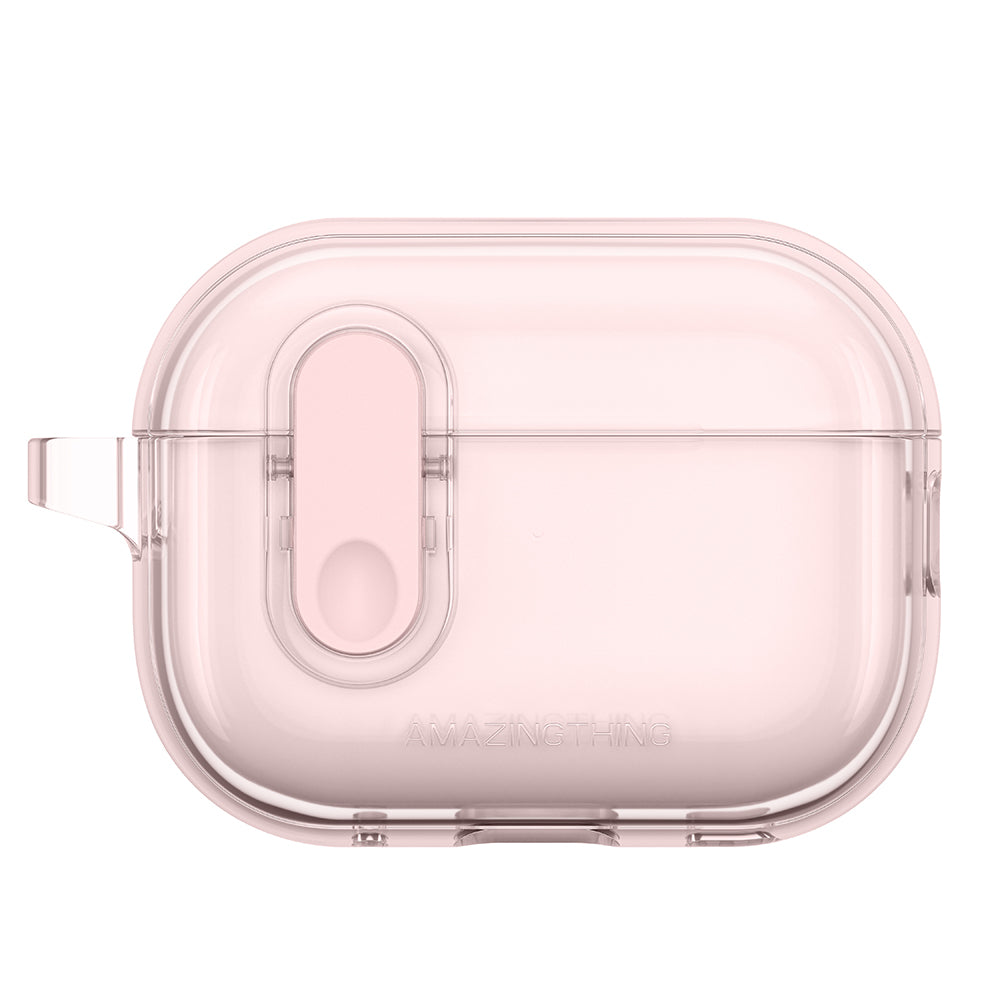 Airpods Pro 2 Kılıf Amazingthing Magnetik Kilit Tasarımlı Minimal Serisi Kılıf Pembe