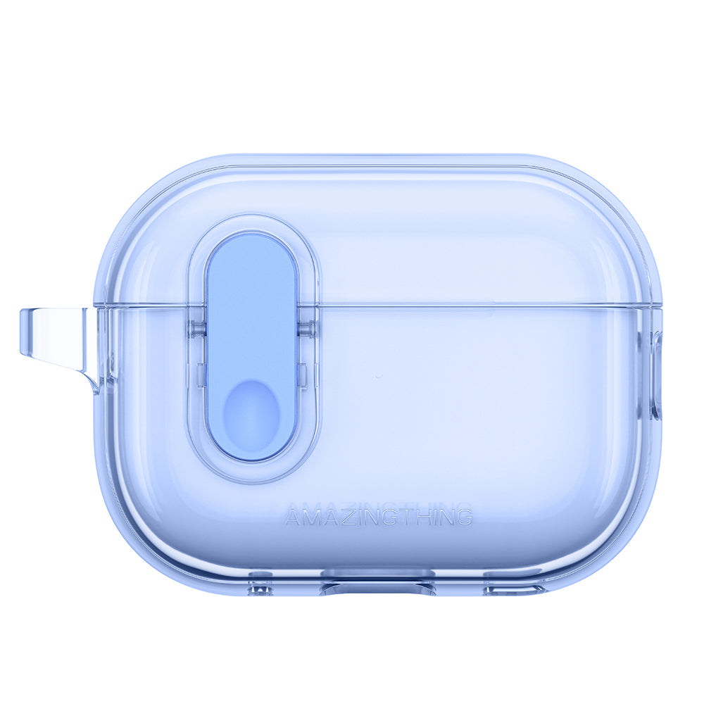 Airpods Pro 2 Kılıf Amazingthing Magnetik Kilit Tasarımlı Minimal Serisi Kılıf Mavi